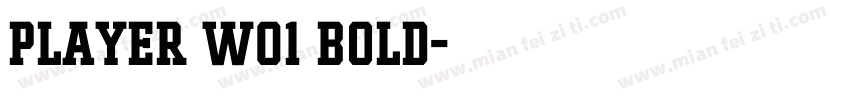 player w01 bold字体转换